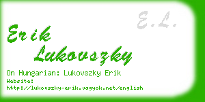 erik lukovszky business card